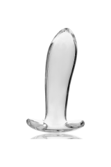 NEBULA SERIES BY IBIZA - MODELLO 5 PLUG ANALE VETRO BOROSILICATO TRASPARENTE 12.5 CM -O- 3.5 CM