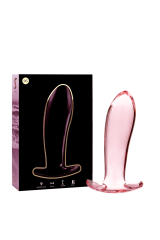 NEBULA SERIES BY IBIZA - MODELLO 5 PLUG ANALE VETRO BOROSILICATO ROSA 12.5 CM -O- 3.5 CM