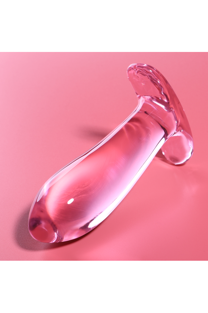 NEBULA SERIES BY IBIZA - MODELLO 5 PLUG ANALE VETRO BOROSILICATO ROSA 12.5 CM -O- 3.5 CM