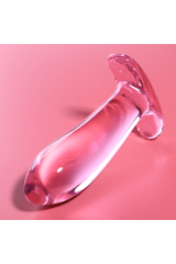 NEBULA SERIES BY IBIZA - MODELLO 5 PLUG ANALE VETRO BOROSILICATO ROSA 12.5 CM -O- 3.5 CM