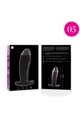 NEBULA SERIES BY IBIZA - MODELLO 5 PLUG ANALE VETRO BOROSILICATO ROSA 12.5 CM -O- 3.5 CM