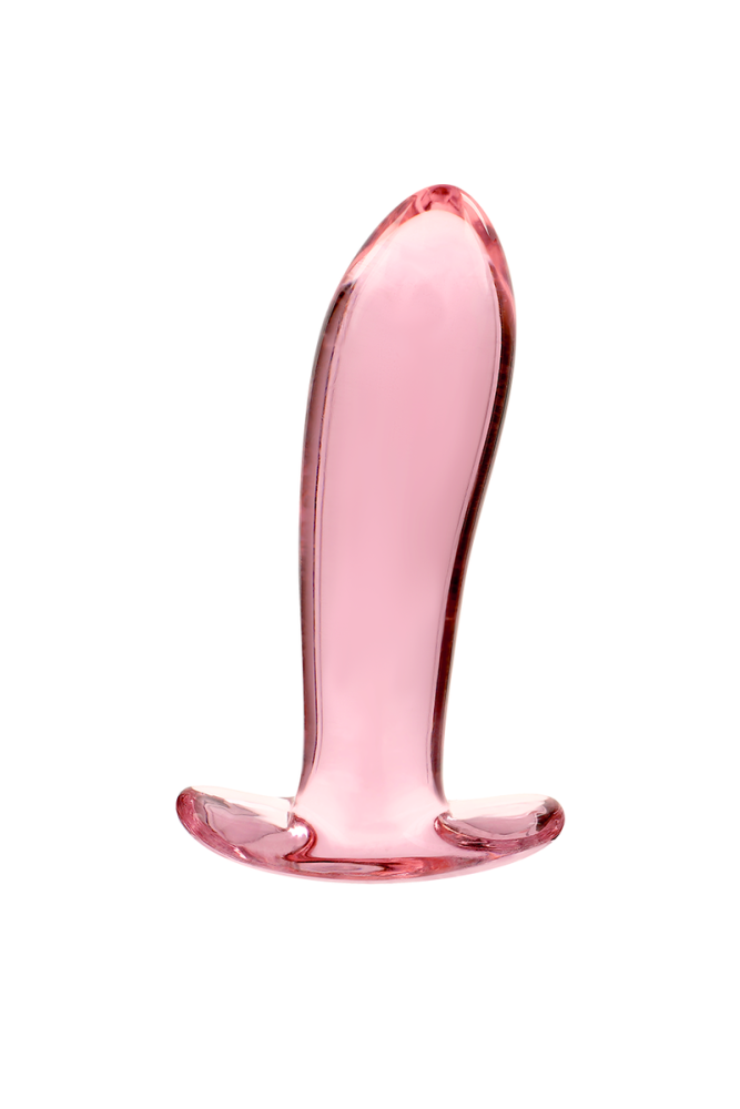 NEBULA SERIES BY IBIZA - MODELLO 5 PLUG ANALE VETRO BOROSILICATO ROSA 12.5 CM -O- 3.5 CM