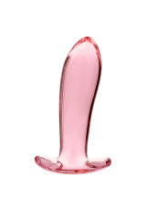 NEBULA SERIES BY IBIZA - MODELLO 5 PLUG ANALE VETRO BOROSILICATO ROSA 12.5 CM -O- 3.5 CM