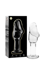 NEBULA SERIES BY IBIZA - MODELLO 6 PLUG ANALE VETRO BOROSILICATO TRASPARENTE 12.5 CM -O- 4 CM