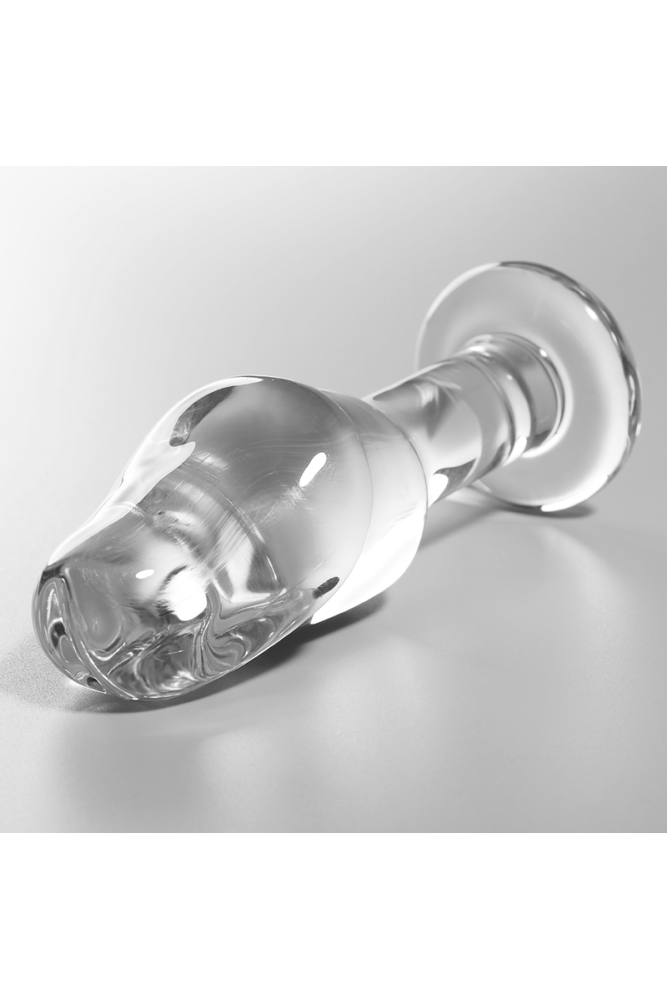 NEBULA SERIES BY IBIZA - MODELLO 6 PLUG ANALE VETRO BOROSILICATO TRASPARENTE 12.5 CM -O- 4 CM