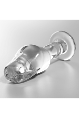 NEBULA SERIES BY IBIZA - MODELLO 6 PLUG ANALE VETRO BOROSILICATO TRASPARENTE 12.5 CM -O- 4 CM