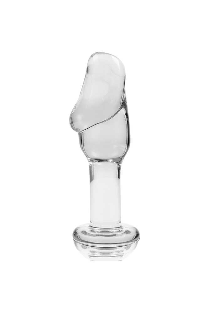 NEBULA SERIES BY IBIZA - MODELLO 6 PLUG ANALE VETRO BOROSILICATO TRASPARENTE 12.5 CM -O- 4 CM