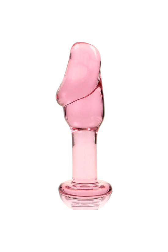 NEBULA SERIES BY IBIZA - MODELLO 6 PLUG ANALE VETRO BOROSILICATO ROSA 12.5 CM -O- 4 CM