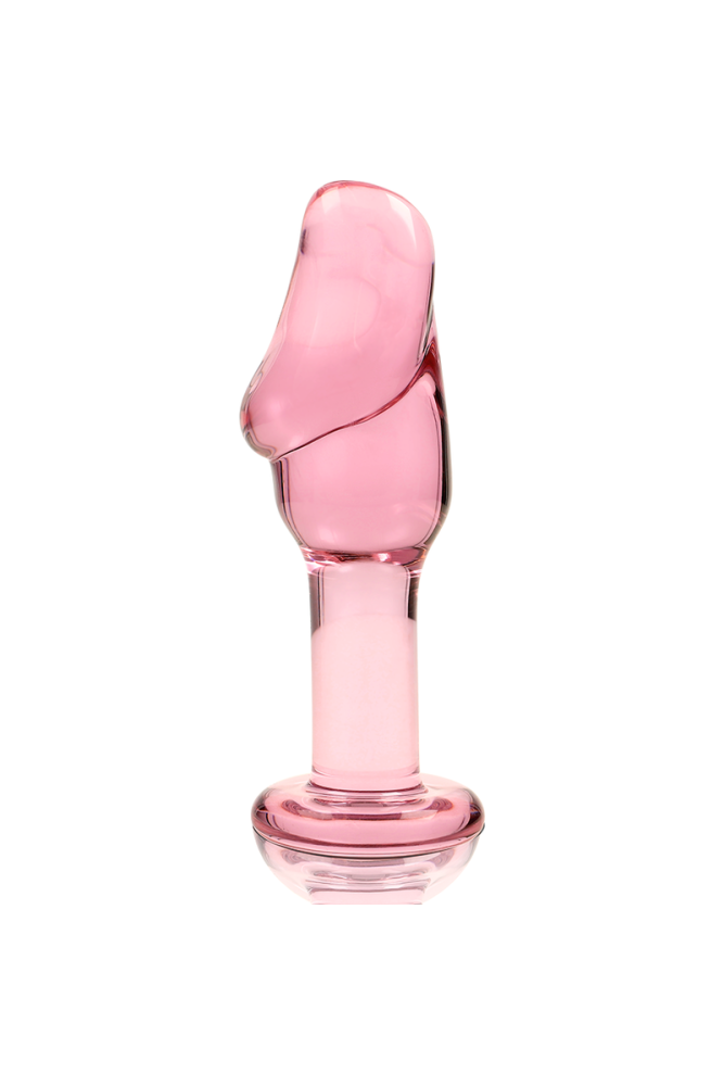 NEBULA SERIES BY IBIZA - MODELLO 6 PLUG ANALE VETRO BOROSILICATO ROSA 12.5 CM -O- 4 CM