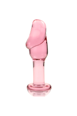 NEBULA SERIES BY IBIZA - MODELLO 6 PLUG ANALE VETRO BOROSILICATO ROSA 12.5 CM -O- 4 CM