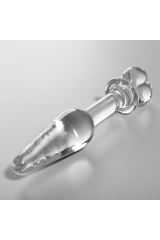 NEBULA SERIES BY IBIZA - MODELLO 7 PLUG ANALE VETRO BOROSILICATO TRASPARENTE 13.5 CM -O- 3 CM