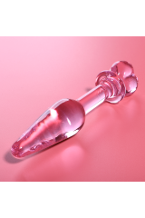 NEBULA SERIES BY IBIZA - MODELLO 7 PLUG ANALE VETRO BOROSILICATO ROSA 13.5 CM -O- 3 CM