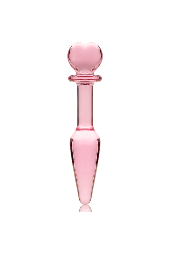 NEBULA SERIES BY IBIZA - MODELLO 7 PLUG ANALE VETRO BOROSILICATO ROSA 13.5 CM -O- 3 CM