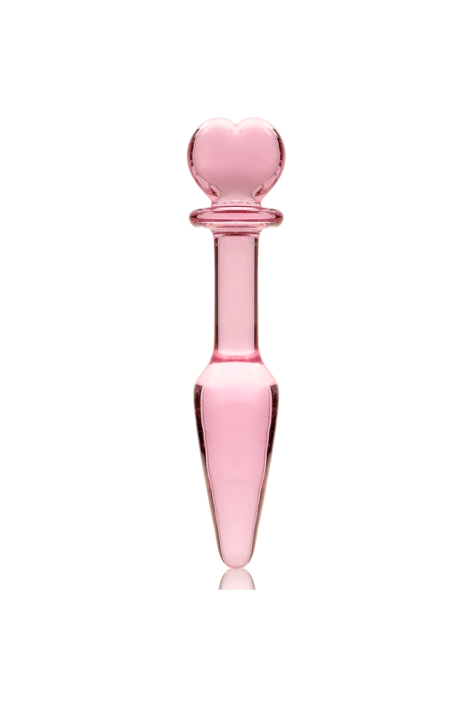 NEBULA SERIES BY IBIZA - MODELLO 7 PLUG ANALE VETRO BOROSILICATO ROSA 13.5 CM -O- 3 CM