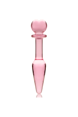 NEBULA SERIES BY IBIZA - MODELLO 7 PLUG ANALE VETRO BOROSILICATO ROSA 13.5 CM -O- 3 CM