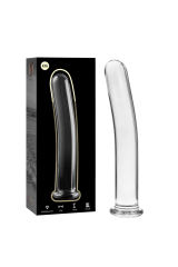 NEBULA SERIES BY IBIZA - MODELLO 8 DILDO IN VETRO BOROSILICATO TRASPARENTE 14.5 CM -O- 2 CM