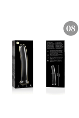 NEBULA SERIES BY IBIZA - MODELLO 8 DILDO IN VETRO BOROSILICATO TRASPARENTE 14.5 CM -O- 2 CM