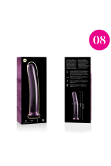 NEBULA SERIES BY IBIZA - MODELLO 8 DILDO IN VETRO BOROSILICATO ROSA 14.5 CM -O- 2 CM