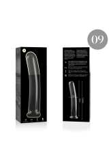 NEBULA SERIES BY IBIZA - MODELLO 9 DILDO IN VETRO BOROSILICATO TRASPARENTE 15.5 CM -O- 2.5 CM