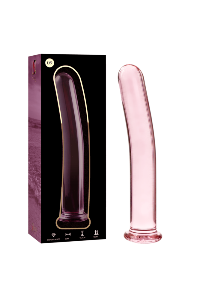 NEBULA SERIES BY IBIZA - MODELLO 9 DILDO IN VETRO BOROSILICATO ROSA 15.5 CM -O- 2.5 CM