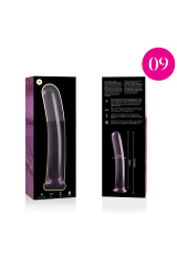 NEBULA SERIES BY IBIZA - MODELLO 9 DILDO IN VETRO BOROSILICATO ROSA 15.5 CM -O- 2.5 CM