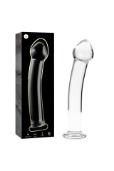 NEBULA SERIES BY IBIZA - MODELLO 11 DILDO IN VETRO BOROSILICATO TRASPARENTE 16 CM -O- 3 CM