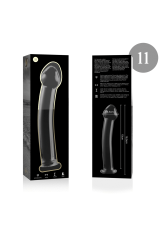 NEBULA SERIES BY IBIZA - MODELLO 11 DILDO IN VETRO BOROSILICATO TRASPARENTE 16 CM -O- 3 CM