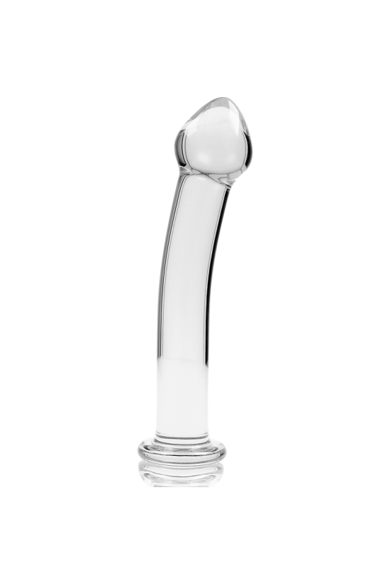 NEBULA SERIES BY IBIZA - MODELLO 11 DILDO IN VETRO BOROSILICATO TRASPARENTE 16 CM -O- 3 CM