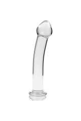 NEBULA SERIES BY IBIZA - MODELLO 11 DILDO IN VETRO BOROSILICATO TRASPARENTE 16 CM -O- 3 CM