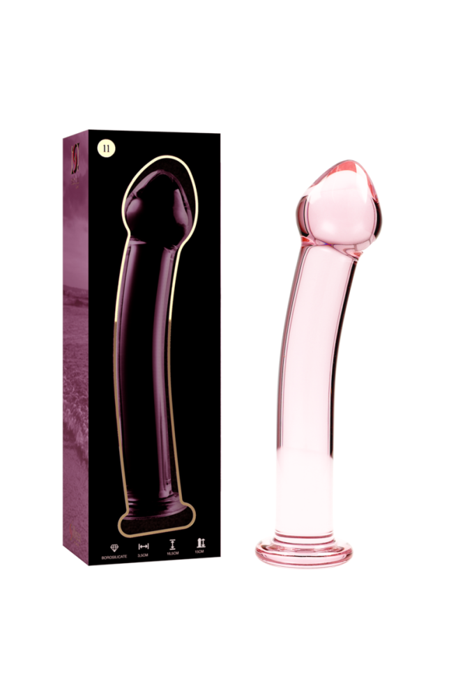 NEBULA SERIES BY IBIZA - MODELLO 11 DILDO IN VETRO BOROSILICATO ROSA 16 CM -O- 3 CM