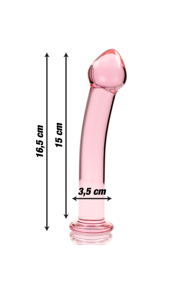 NEBULA SERIES BY IBIZA - MODELLO 11 DILDO IN VETRO BOROSILICATO ROSA 16 CM -O- 3 CM