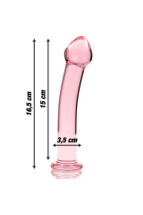NEBULA SERIES BY IBIZA - MODELLO 11 DILDO IN VETRO BOROSILICATO ROSA 16 CM -O- 3 CM