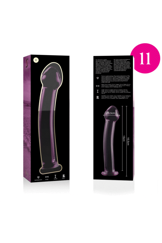 NEBULA SERIES BY IBIZA - MODELLO 11 DILDO IN VETRO BOROSILICATO ROSA 16 CM -O- 3 CM