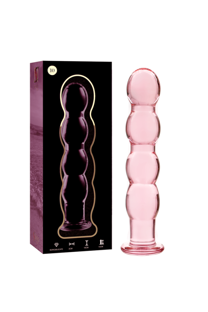 NEBULA SERIES BY IBIZA - MODELLO 10 DILDO IN VETRO BOROSILICATO ROSA 16.5 CM -O- 3.5 CM