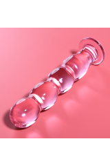 NEBULA SERIES BY IBIZA - MODELLO 10 DILDO IN VETRO BOROSILICATO ROSA 16.5 CM -O- 3.5 CM