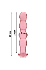 NEBULA SERIES BY IBIZA - MODELLO 10 DILDO IN VETRO BOROSILICATO ROSA 16.5 CM -O- 3.5 CM