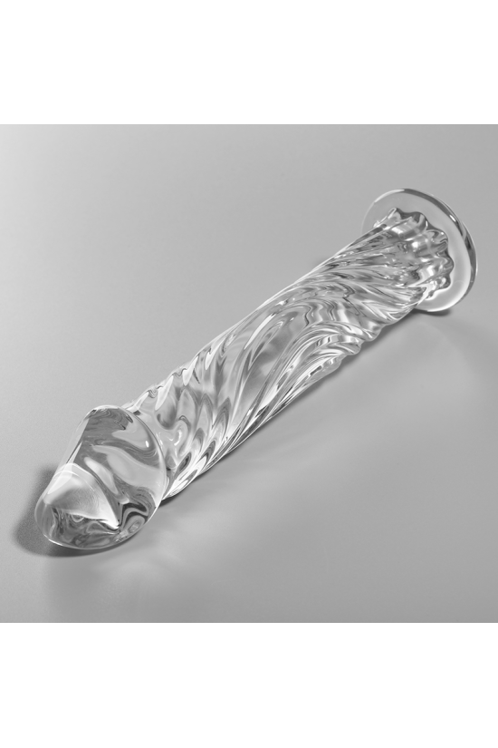 NEBULA SERIES BY IBIZA - MODELLO 12 DILDO IN VETRO BOROSILICATO TRASPARENTE 17 CM -O- 3.5 CM