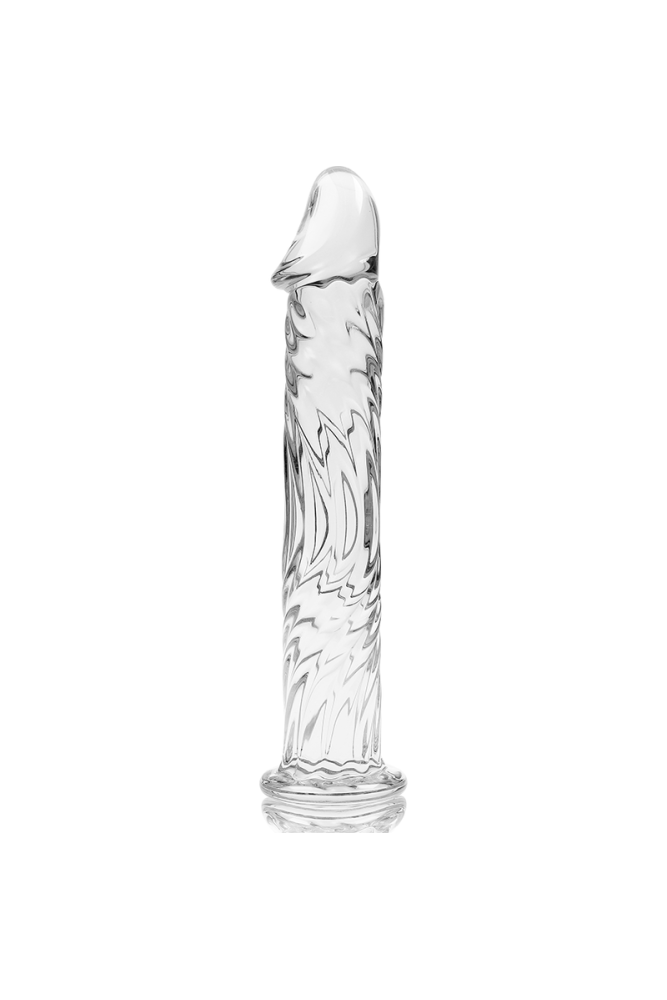 NEBULA SERIES BY IBIZA - MODELLO 12 DILDO IN VETRO BOROSILICATO TRASPARENTE 17 CM -O- 3.5 CM