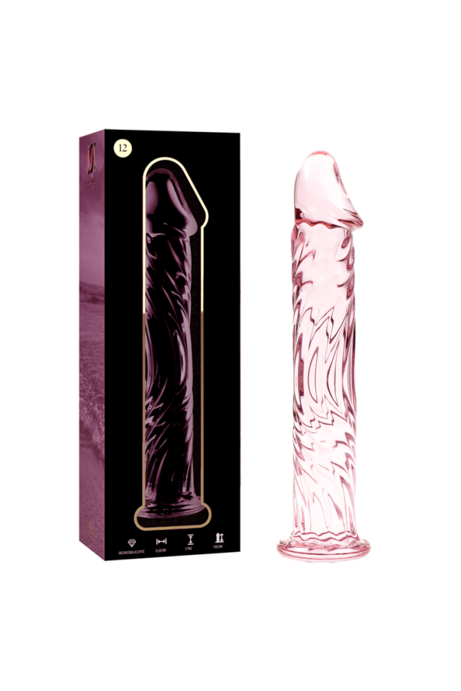 NEBULA SERIES BY IBIZA - MODELLO 12 DILDO IN VETRO BOROSILICATO ROSA 17 CM -O- 3.5 CM