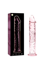 NEBULA SERIES BY IBIZA - MODELLO 12 DILDO IN VETRO BOROSILICATO ROSA 17 CM -O- 3.5 CM