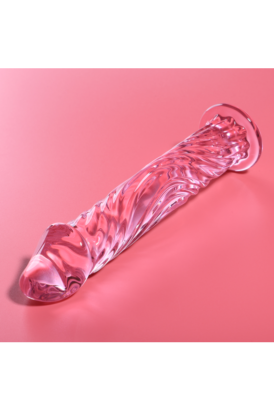 NEBULA SERIES BY IBIZA - MODELLO 12 DILDO IN VETRO BOROSILICATO ROSA 17 CM -O- 3.5 CM