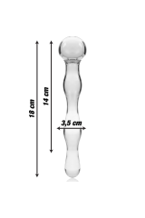 NEBULA SERIES BY IBIZA - MODELLO 13 DILDO IN VETRO BOROSILICATO TRASPARENTE 18 CM -O- 3.5 CM