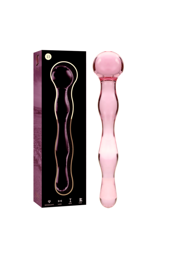 NEBULA SERIES BY IBIZA - MODELLO 13 DILDO IN VETRO BOROSILICATO ROSA 18 CM -O- 3.5 CM