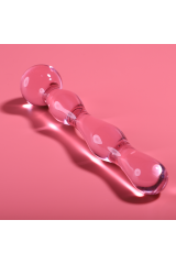 NEBULA SERIES BY IBIZA - MODELLO 13 DILDO IN VETRO BOROSILICATO ROSA 18 CM -O- 3.5 CM
