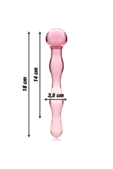 NEBULA SERIES BY IBIZA - MODELLO 13 DILDO IN VETRO BOROSILICATO ROSA 18 CM -O- 3.5 CM