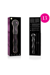 NEBULA SERIES BY IBIZA - MODELLO 13 DILDO IN VETRO BOROSILICATO ROSA 18 CM -O- 3.5 CM
