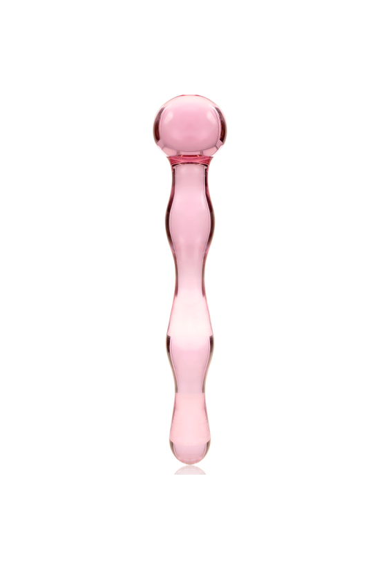 NEBULA SERIES BY IBIZA - MODELLO 13 DILDO IN VETRO BOROSILICATO ROSA 18 CM -O- 3.5 CM