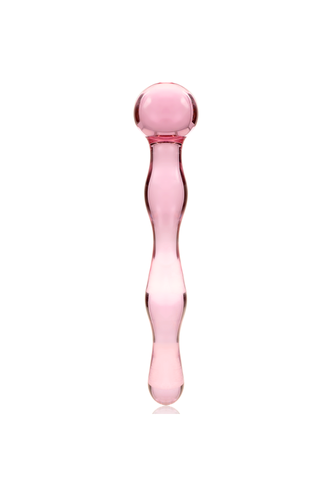 NEBULA SERIES BY IBIZA - MODELLO 13 DILDO IN VETRO BOROSILICATO ROSA 18 CM -O- 3.5 CM
