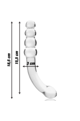 NEBULA SERIES BY IBIZA - MODELLO 14 DILDO IN VETRO BOROSILICATO TRASPARENTE 18.5 CM -O- 3 CM