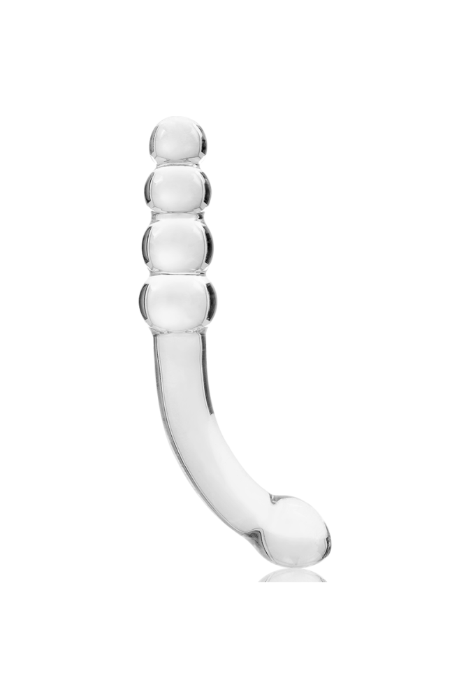 NEBULA SERIES BY IBIZA - MODELLO 14 DILDO IN VETRO BOROSILICATO TRASPARENTE 18.5 CM -O- 3 CM